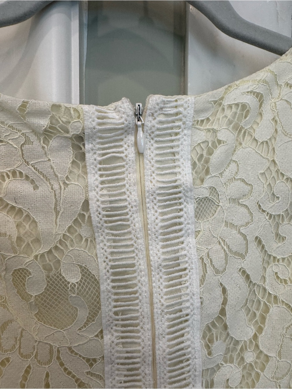 Lulu's Ivory Lace Ruffle Romper - Picture 10 of 11